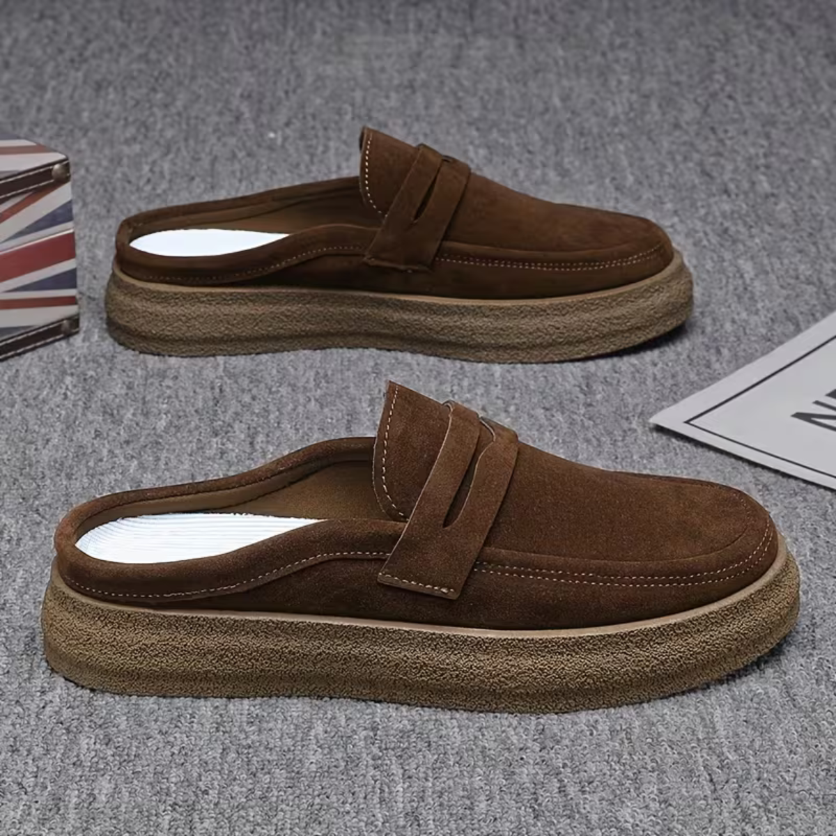 The Positano Men’s Casual Rubber Sole Slip On Loafers