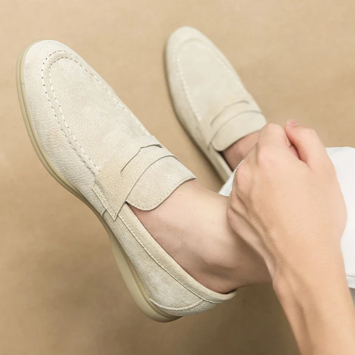 The Torquay Men’s Lightweight Casual Suede Slip On Loafers