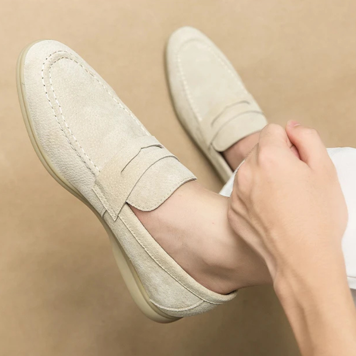 The Torquay Men’s Lightweight Casual Suede Slip On Loafers