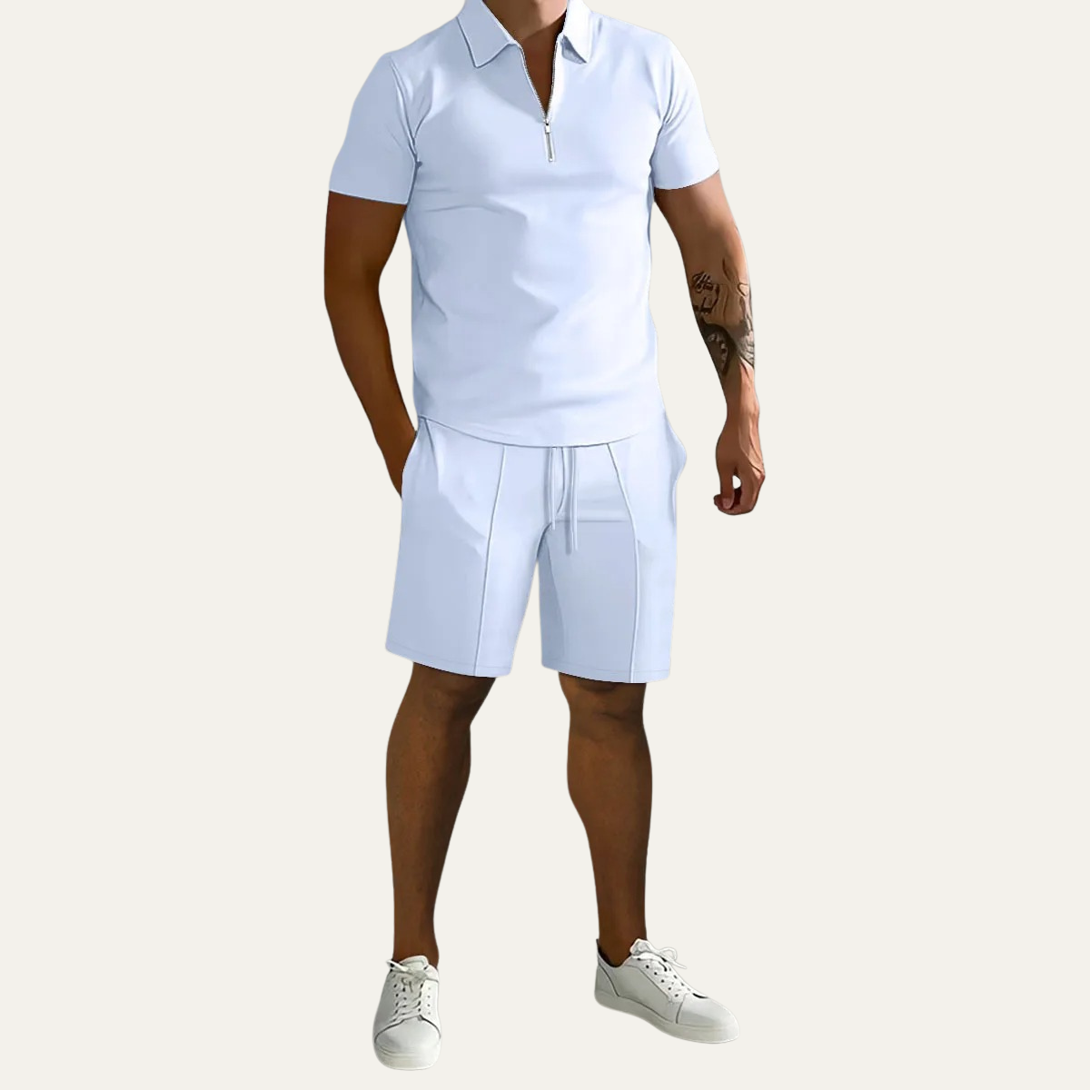 The Pavia Men’s Polo Shirt and Shorts Set – Trendy Two Piece Outfit