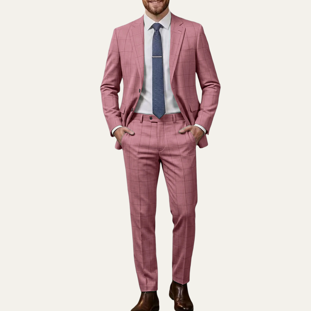 The Dana Point Men’s Smart Plaid Suit Set