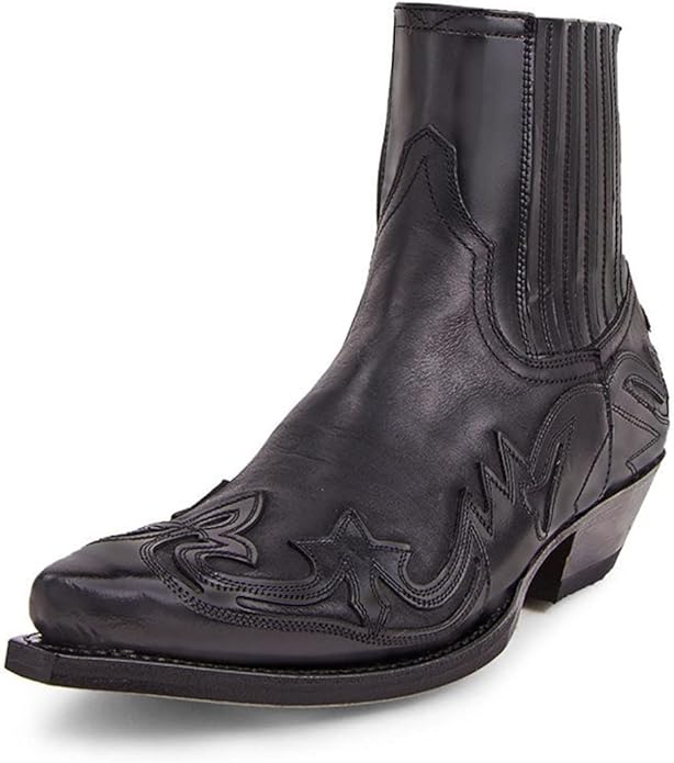 Embroidered Genuine Leather Cowboy Boots for Women