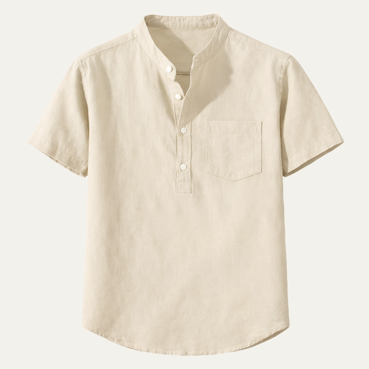 The Piacenza Men’s Stand Collar Summer Shirt