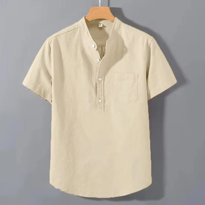 The Piacenza Men’s Stand Collar Summer Shirt