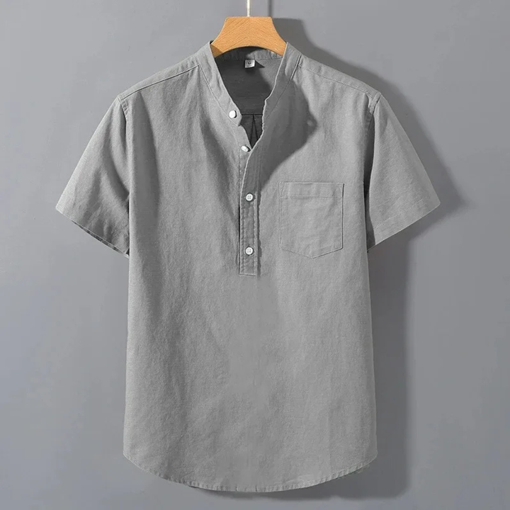 The Piacenza Men’s Stand Collar Summer Shirt