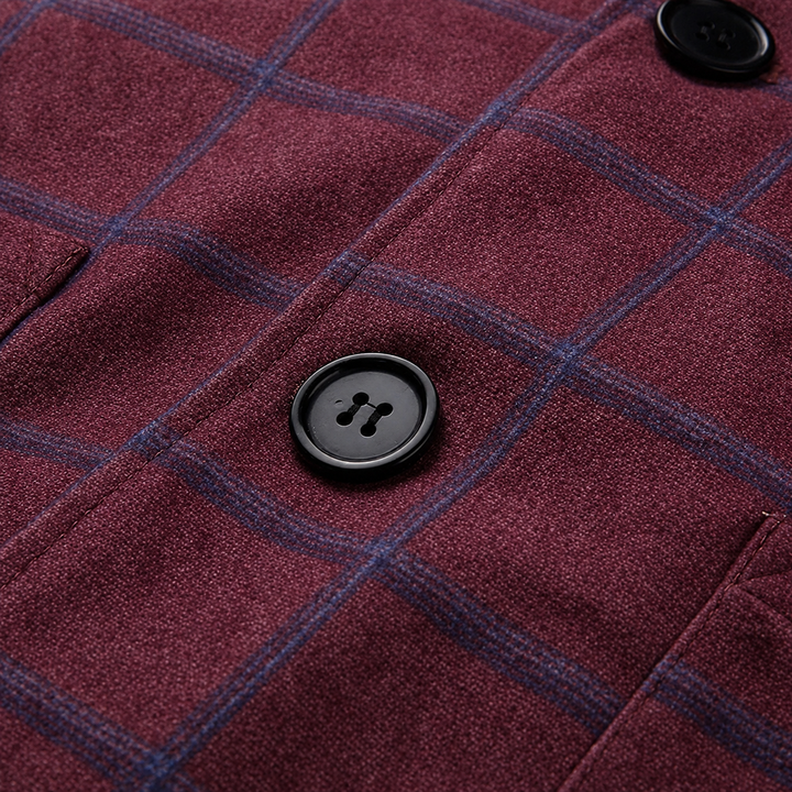 The Garda Porto Men’s Checked Double Breasted Plaid Blazer - Wedding Guest