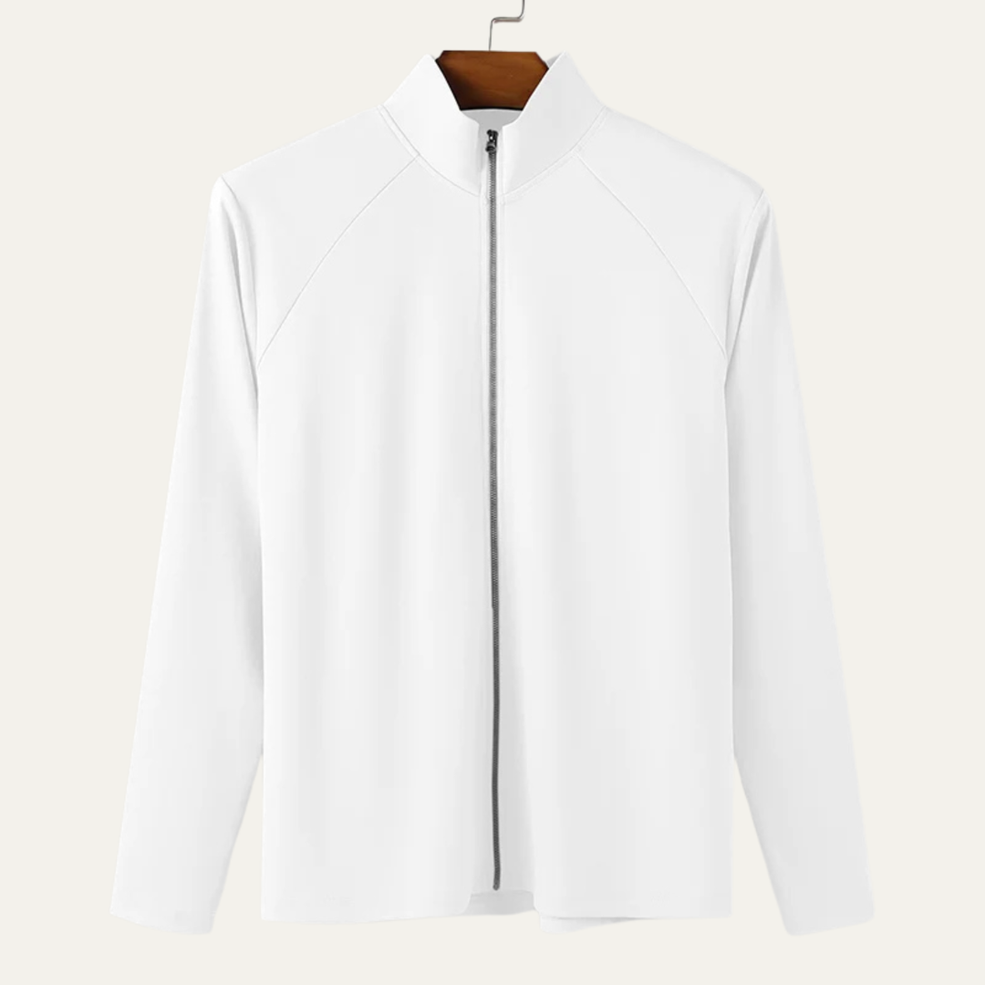 The Sassari Men’s Slim Fit Zip Up Casual Turtleneck Shirt