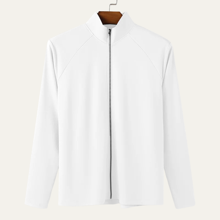 The Sassari Men’s Slim Fit Zip Up Casual Turtleneck Shirt