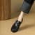 The Montepulciano Men’s Classic Slip On Leather Loafers with Metal Buckle
