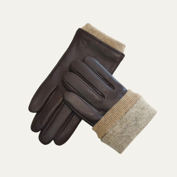 The Palermo Men's Faux Leather Wool Lined Winter Driving Gloves