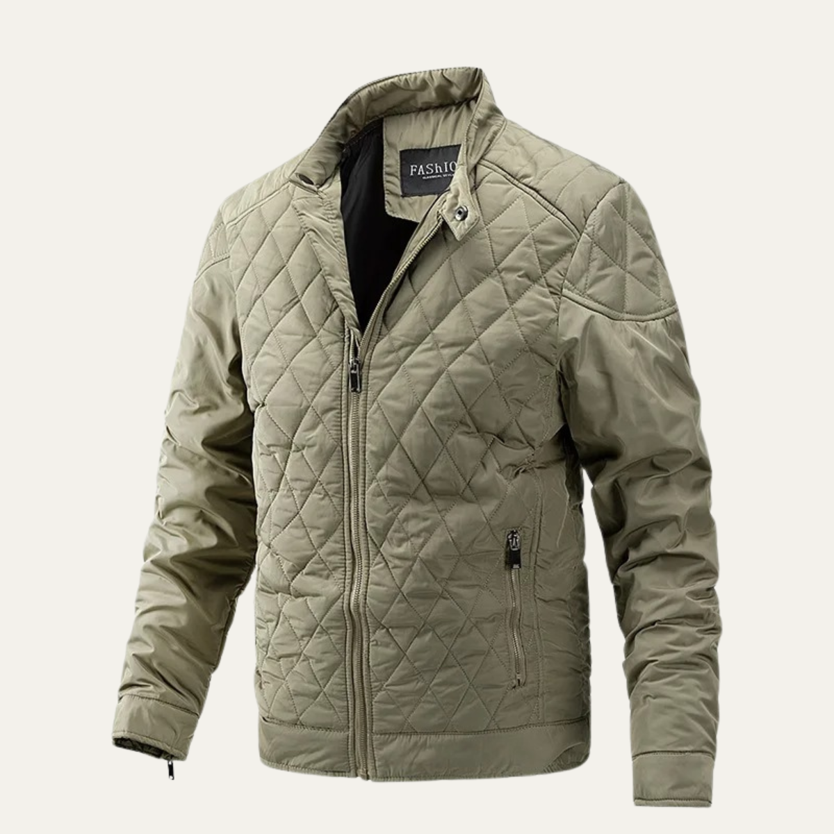 The Crestfall Men’s Warm Padded Zip Up Quilted Jacket