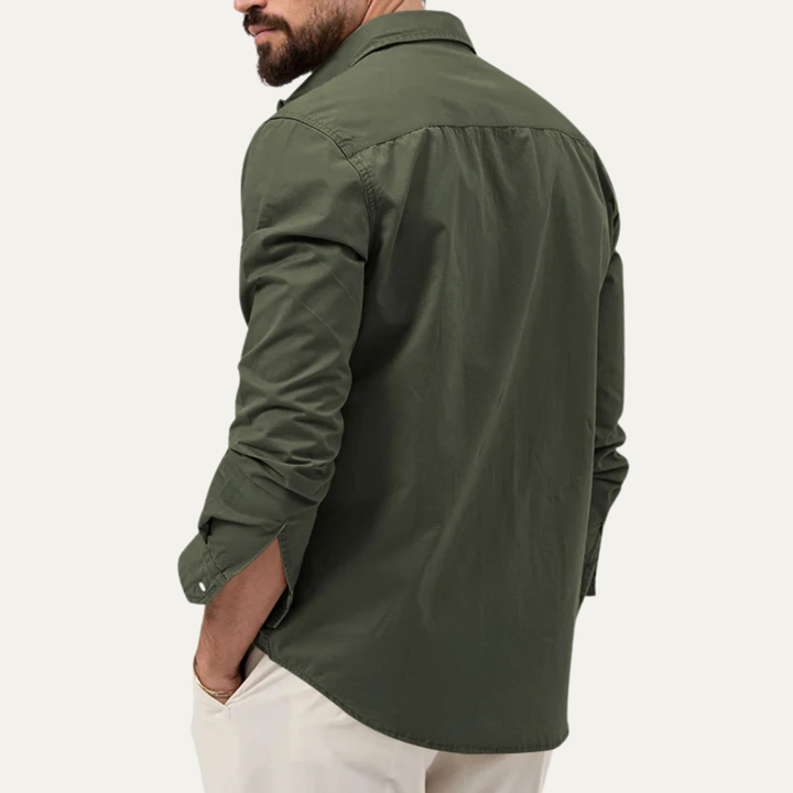 The Brookwater Men’s Retro Solid Button Up Shirt