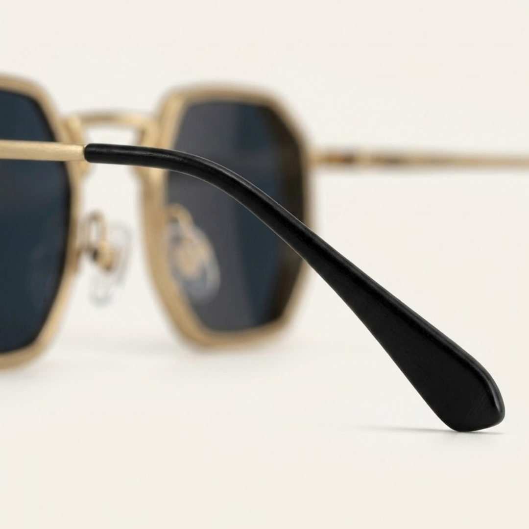 The Burlington Men's Retro Hexagon Sunglasses