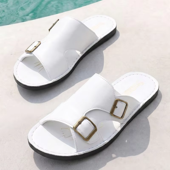 The Tribeca Men’s Leather Double Strap Sandals