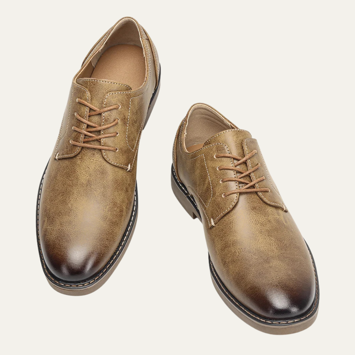 The Monopoli Men’s Lace Up Casual Oxford Leather Shoes