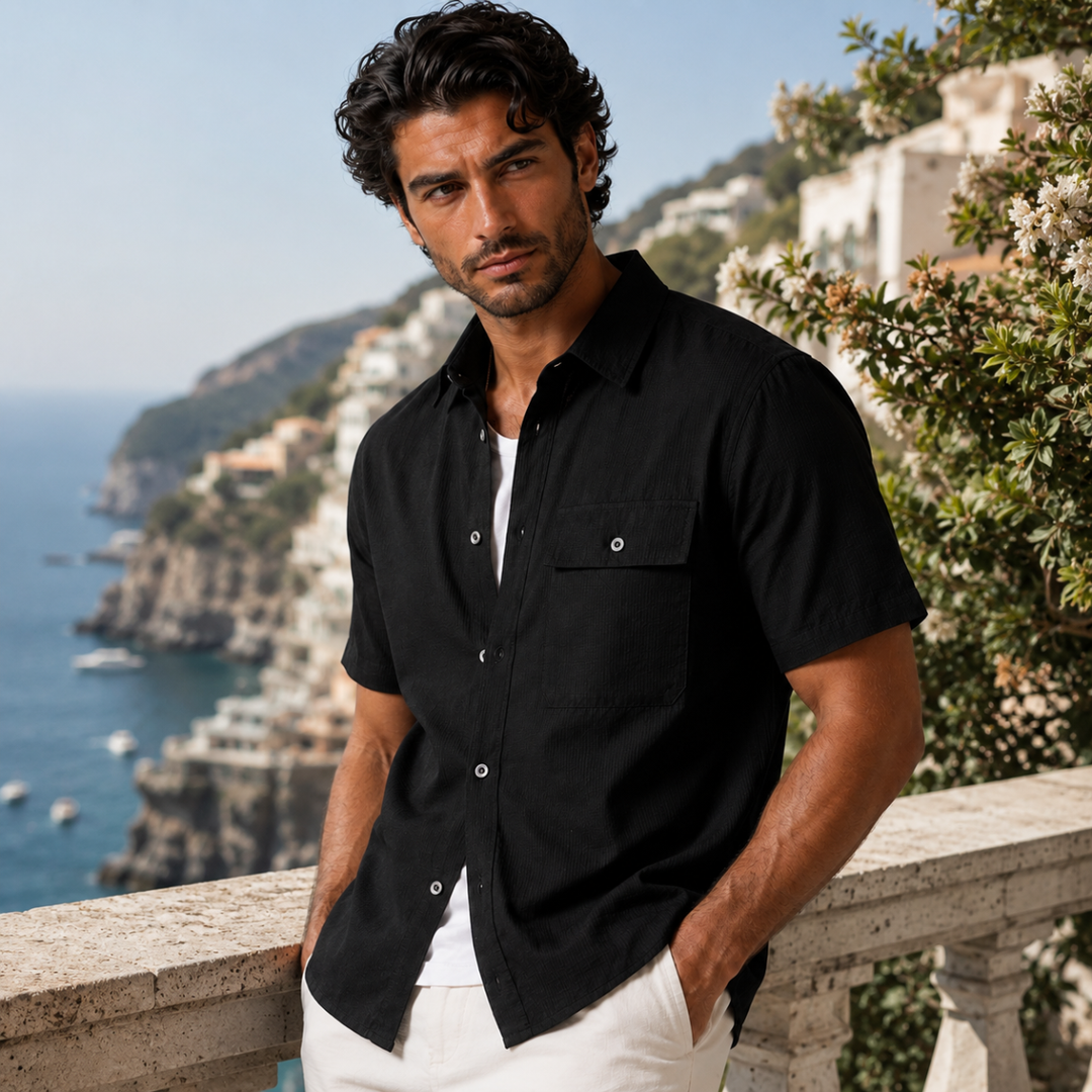 The Vernazza Men’s Casual Lightweight Button Down Shirt