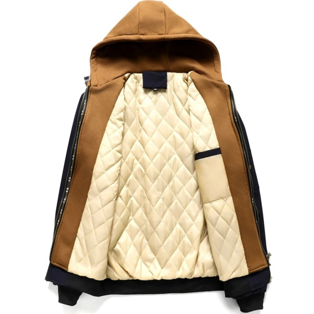 The Villasimius Men’s Winter Fleece Lined Hooded Bomber Jacket