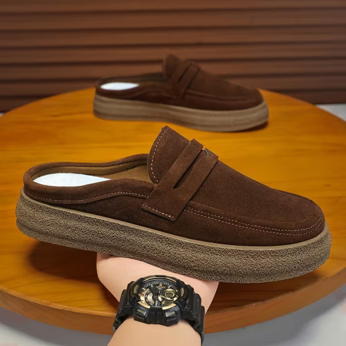 The Positano Men’s Casual Rubber Sole Slip On Loafers