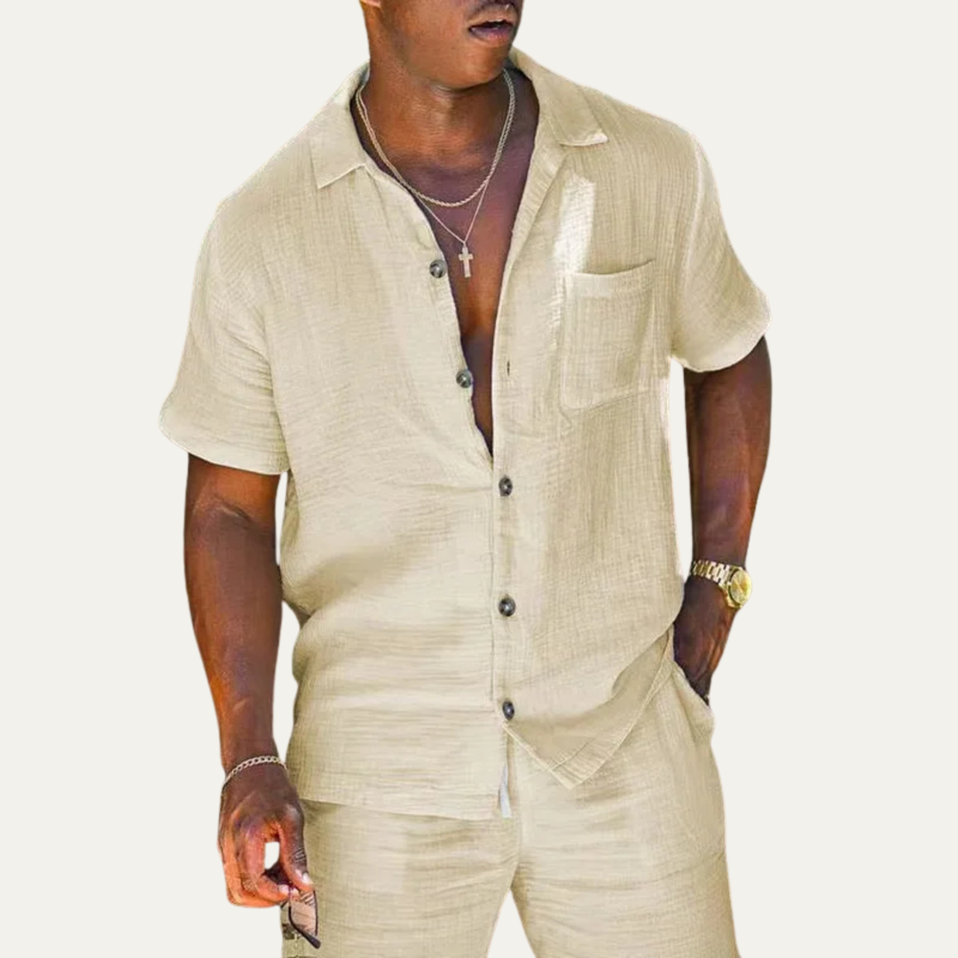 The Hamptons Men’s Linen Summer Matching Set
