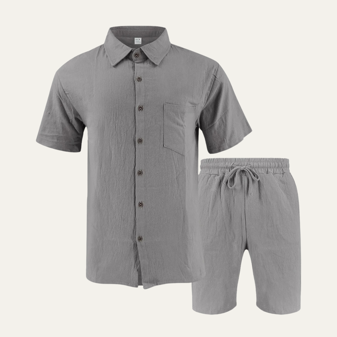 The Aspen Men’s Linen Beach Matching Set