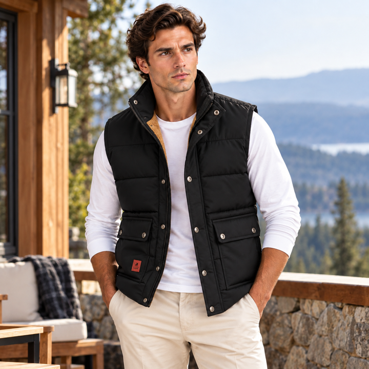 The Aspen Men's Warm Modern Fleece Lined Winter Vest