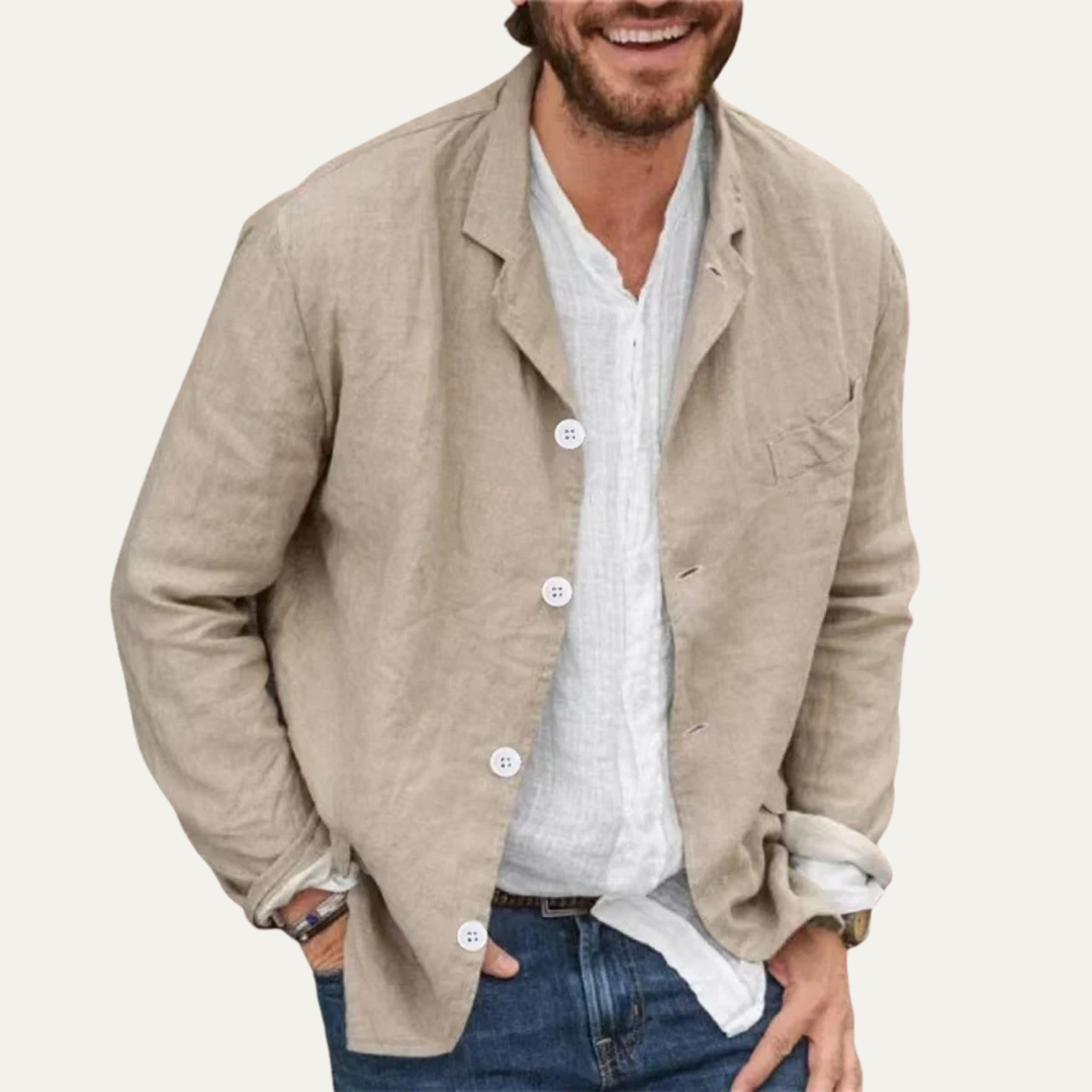 The Santa Rosa Men’s Casual Linen Overshirt