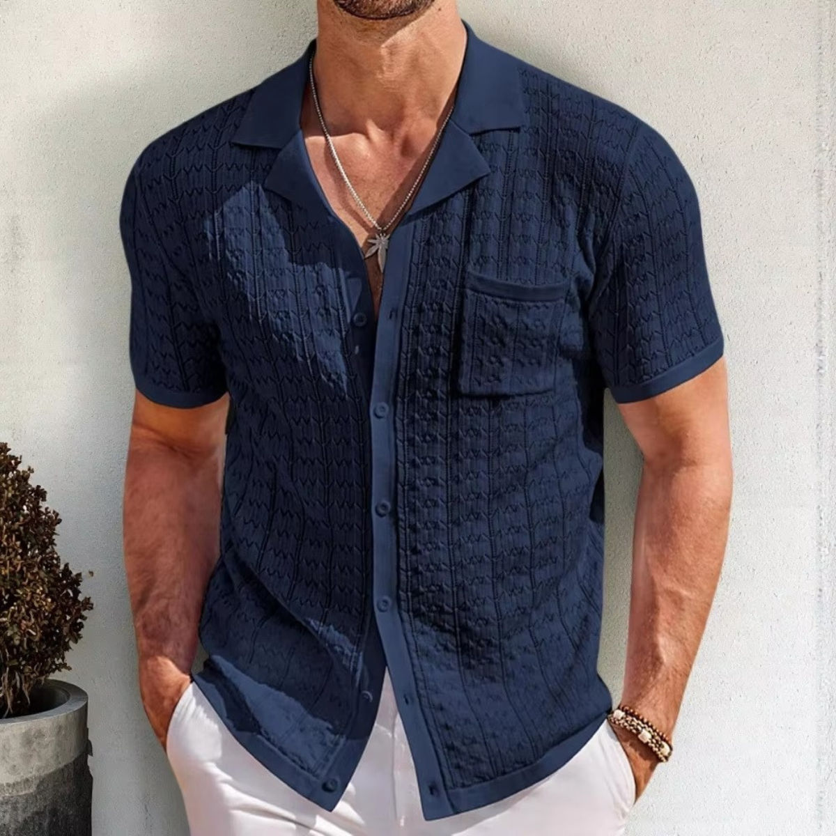 The Sonoma Men’s Smart Knit Collar Shirt