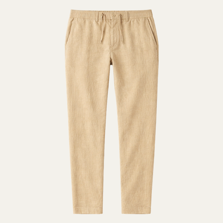 The McLean Men’s Casual Lightweight Linen Pants – Beige