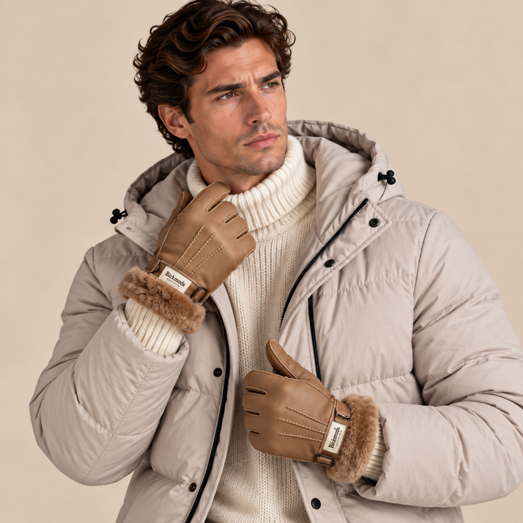 Men’s Sheepskin Fur Winter Gloves