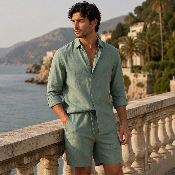 The Brighton Men’s Relaxed Oversized Cotton Button Up Shirt