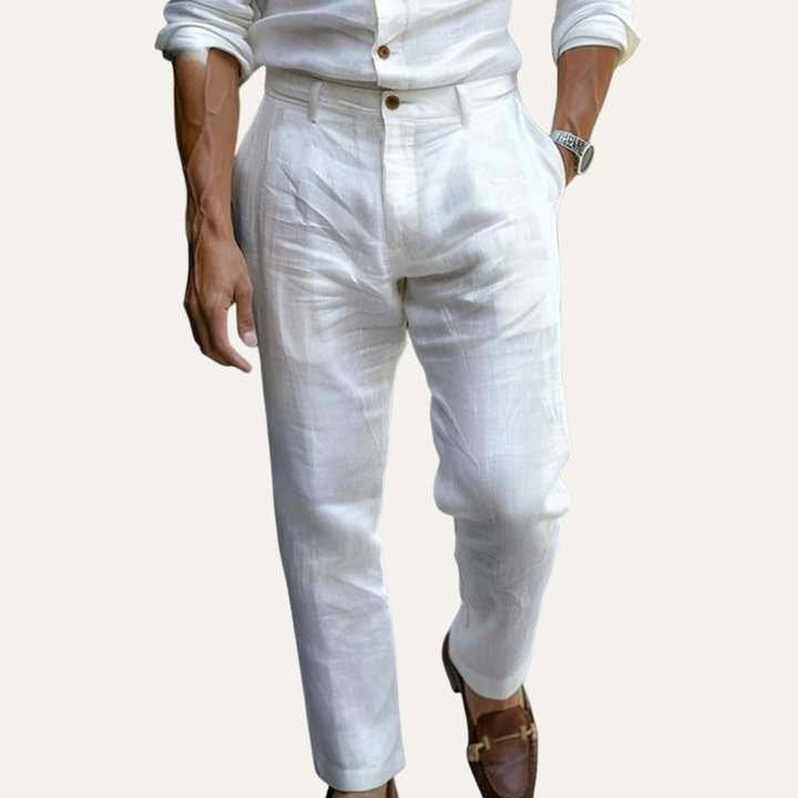 The Elmwood Ridge Men’s Linen Ankle Length Pants