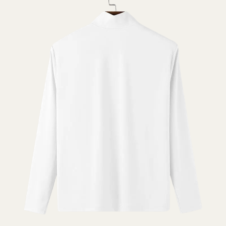 The Sassari Men’s Slim Fit Zip Up Casual Turtleneck Shirt