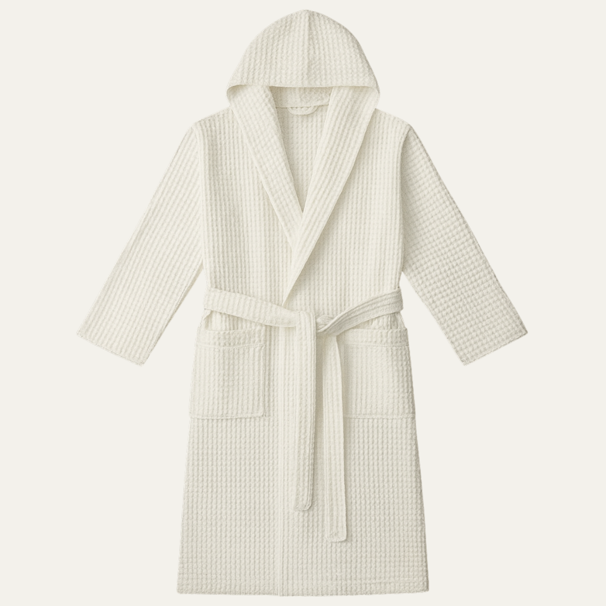 The Eastbourne Men's Cotton Waffle Lightweight Spa Bathrobe with Belt