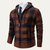 The Torgiano Men’s Zip Up Hooded Plaid Knit Jacket