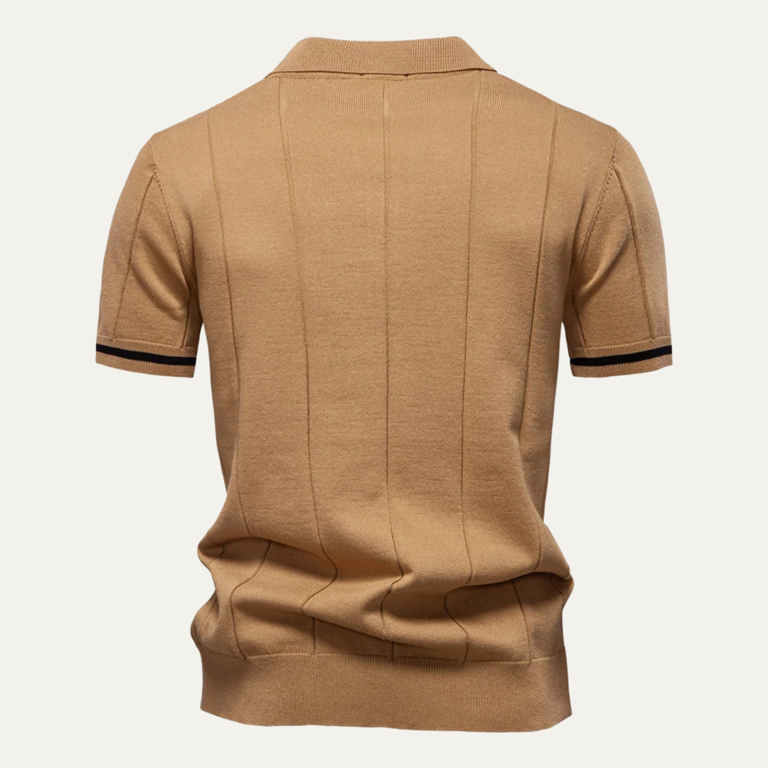 The San Marino Men’s Zip Up Slim Fit Polo Shirt