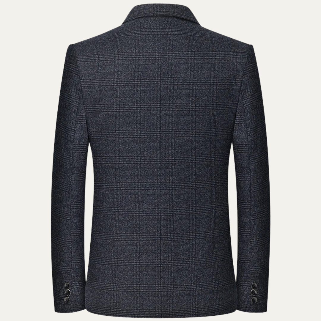 The Sarentino Men’s Vintage Checkered Plaid Blazer Jacket