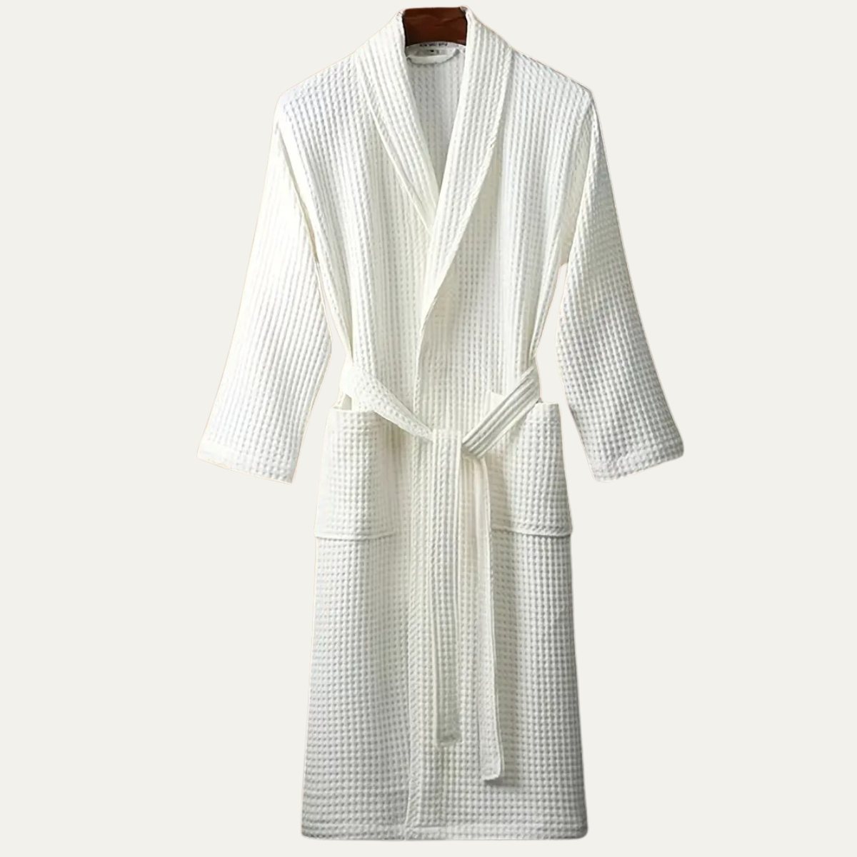 The Eastbourne Men's Cotton Waffle Lightweight Spa Bathrobe with Belt