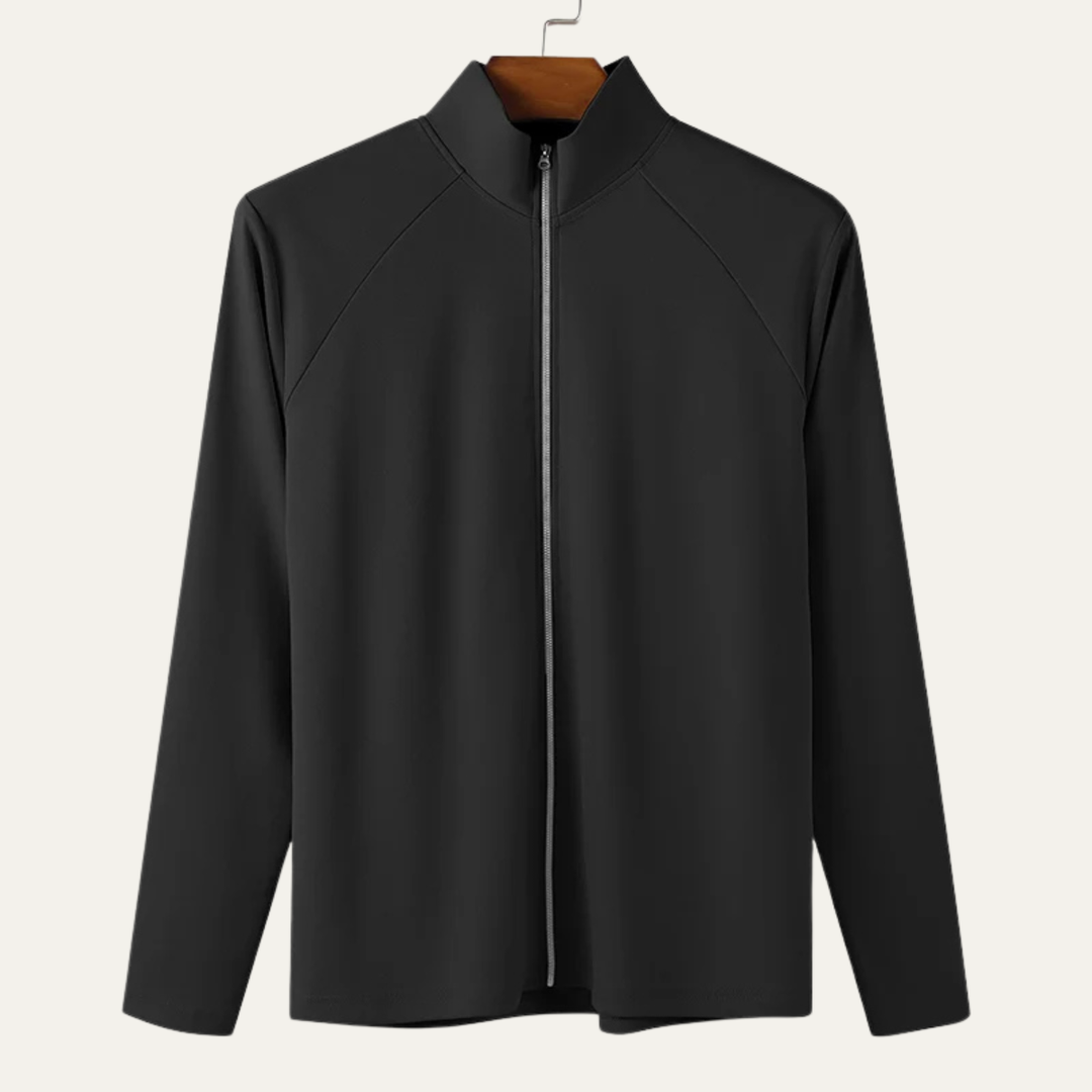 The Sassari Men’s Slim Fit Zip Up Casual Turtleneck Shirt