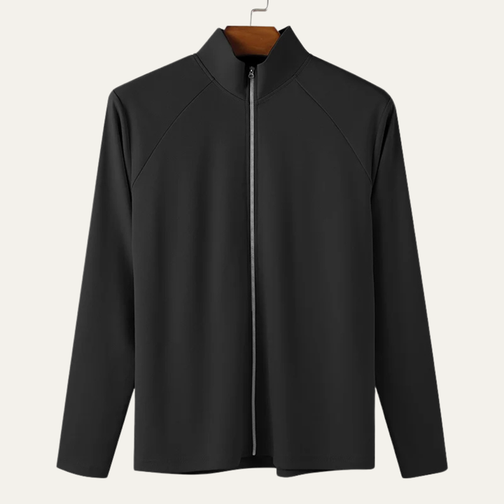 The Sassari Men’s Slim Fit Zip Up Casual Turtleneck Shirt