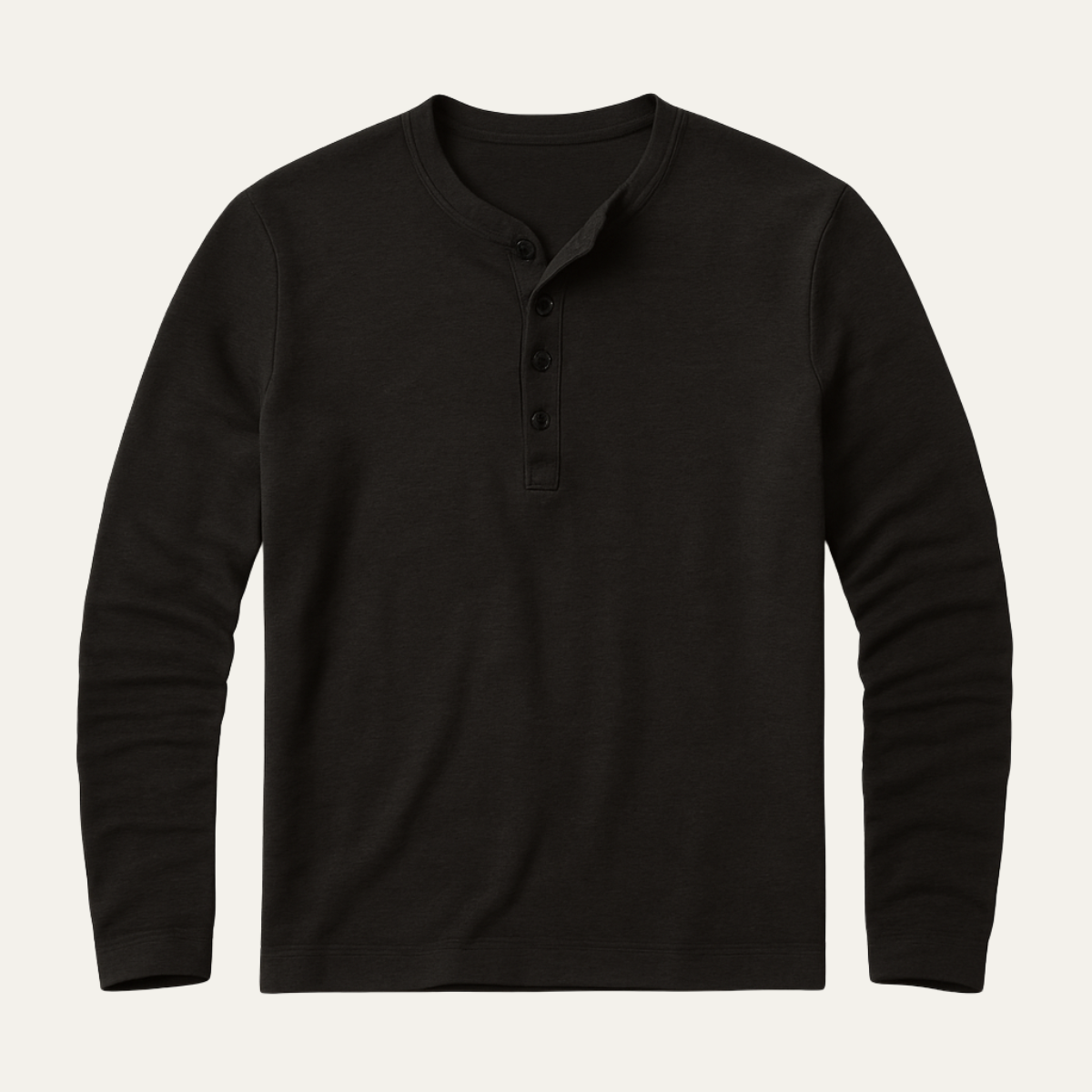 The Sheffield Men's Long Sleeve Henley Shirt - Modern Cotton Top