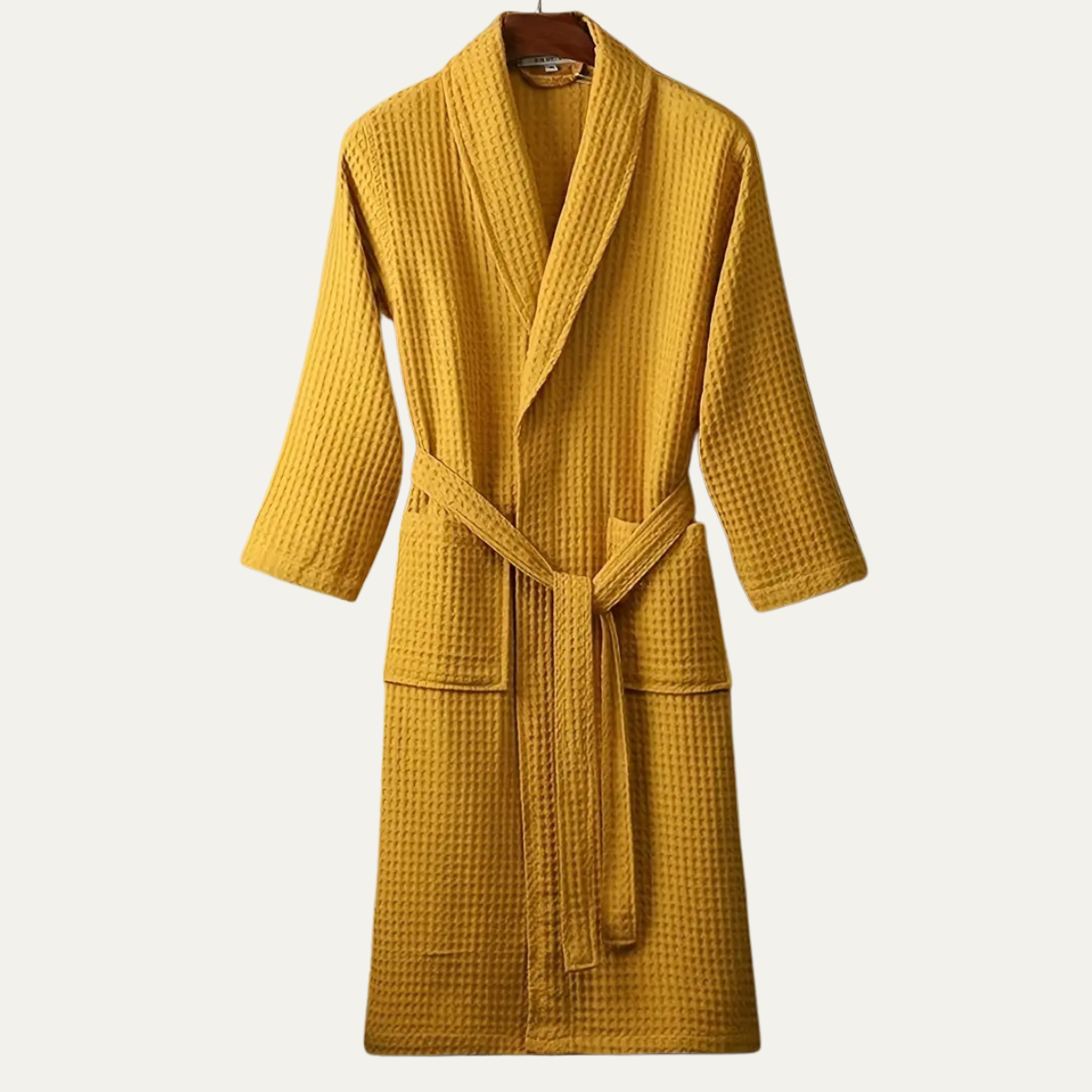 The Eastbourne Men's Cotton Waffle Lightweight Spa Bathrobe with Belt