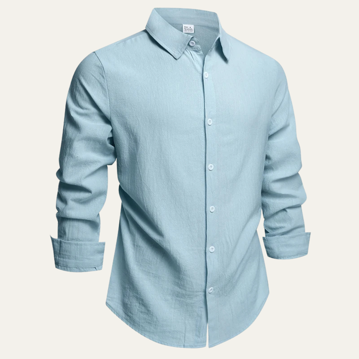The Oristano Men’s 100% Linen Cotton Casual Dress Shirt