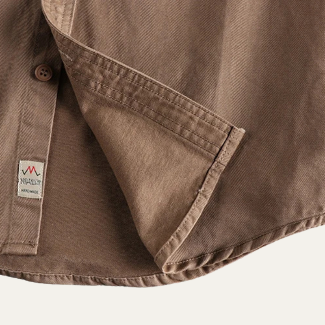 The Hillston Men’s Vintage Washed Utility Casual Shirt Jacket