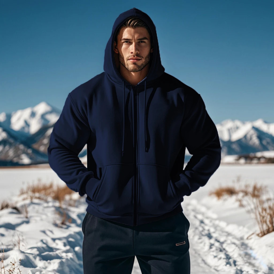 The Lerici Men’s Warm Casual Warm Zip Hoodie Jacket