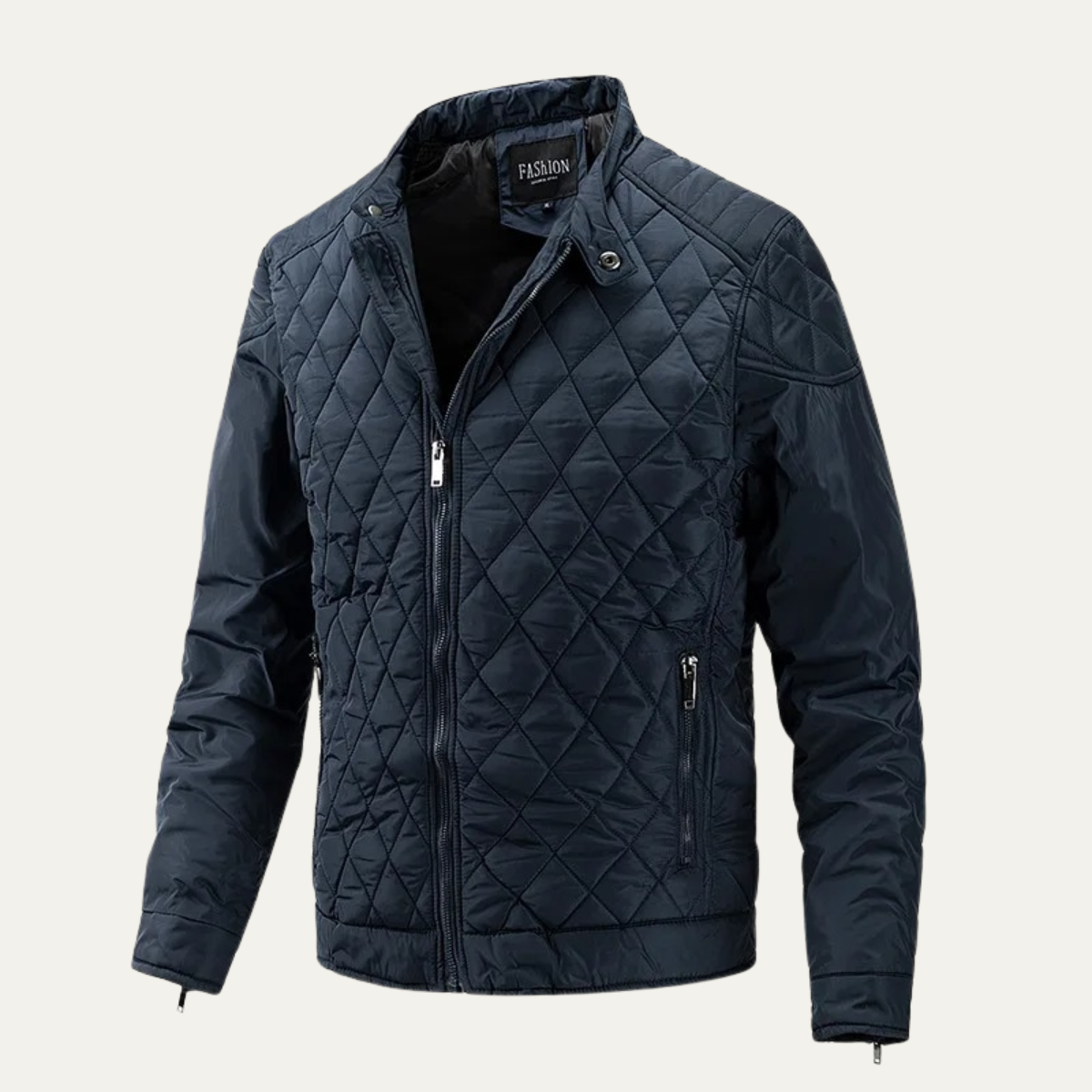 The Crestfall Men’s Warm Padded Zip Up Quilted Jacket