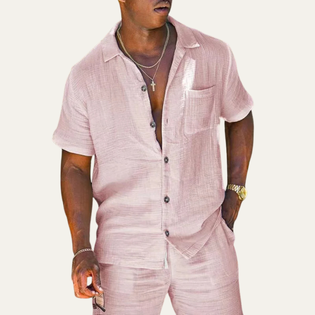 The Hamptons Men’s Linen Summer Matching Set