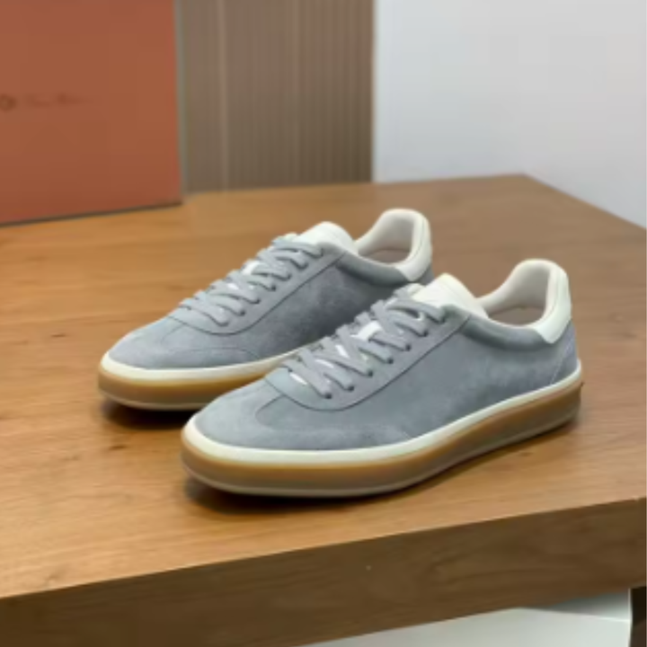 The Madrid Men’s Casual Leather Suede Sneakers with Rubber Sole