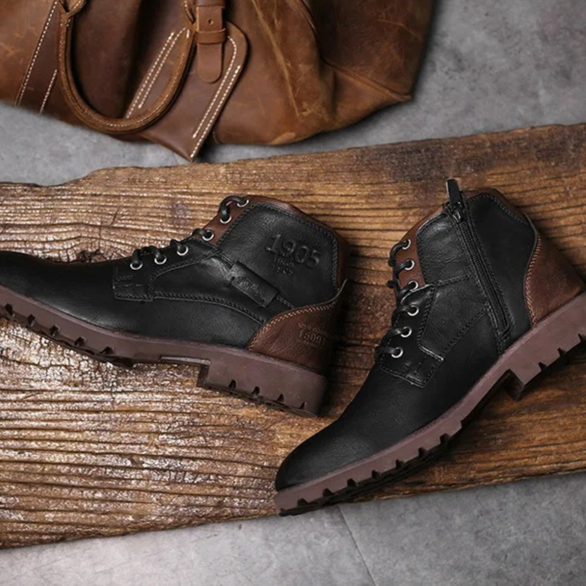 The Oakshade Men’s Military Combat Leather Boots