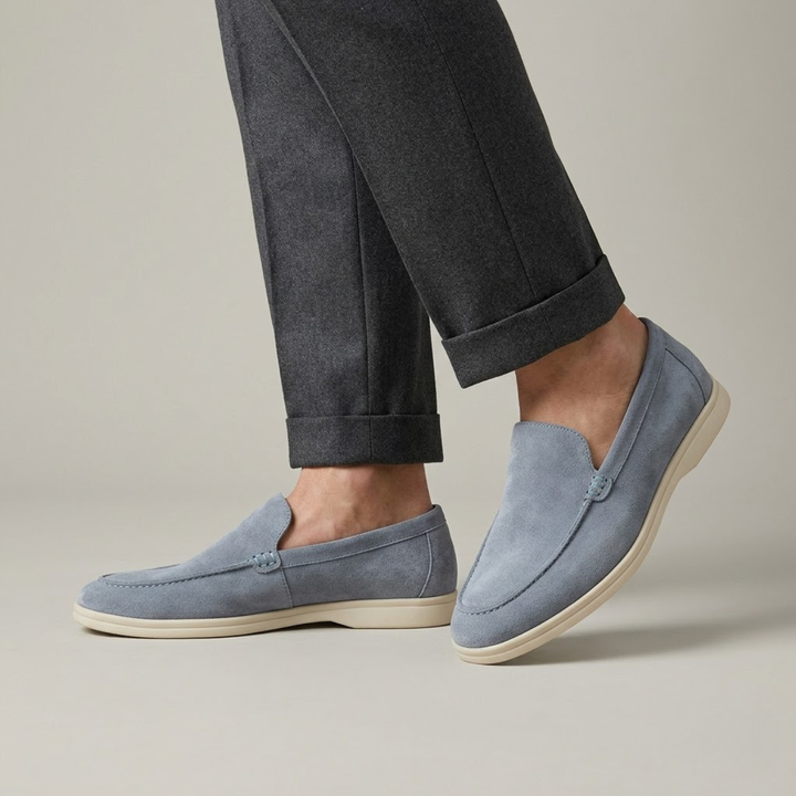 The Venetian Men's Trendy Suede Slip On Loafers