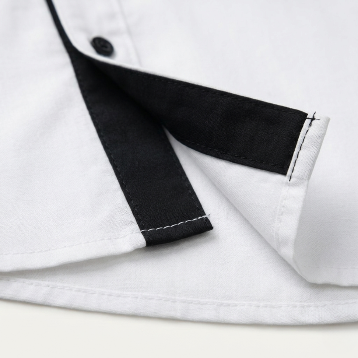 The Vercelli Men’s Casual Contrast Trim Button Up Shirt